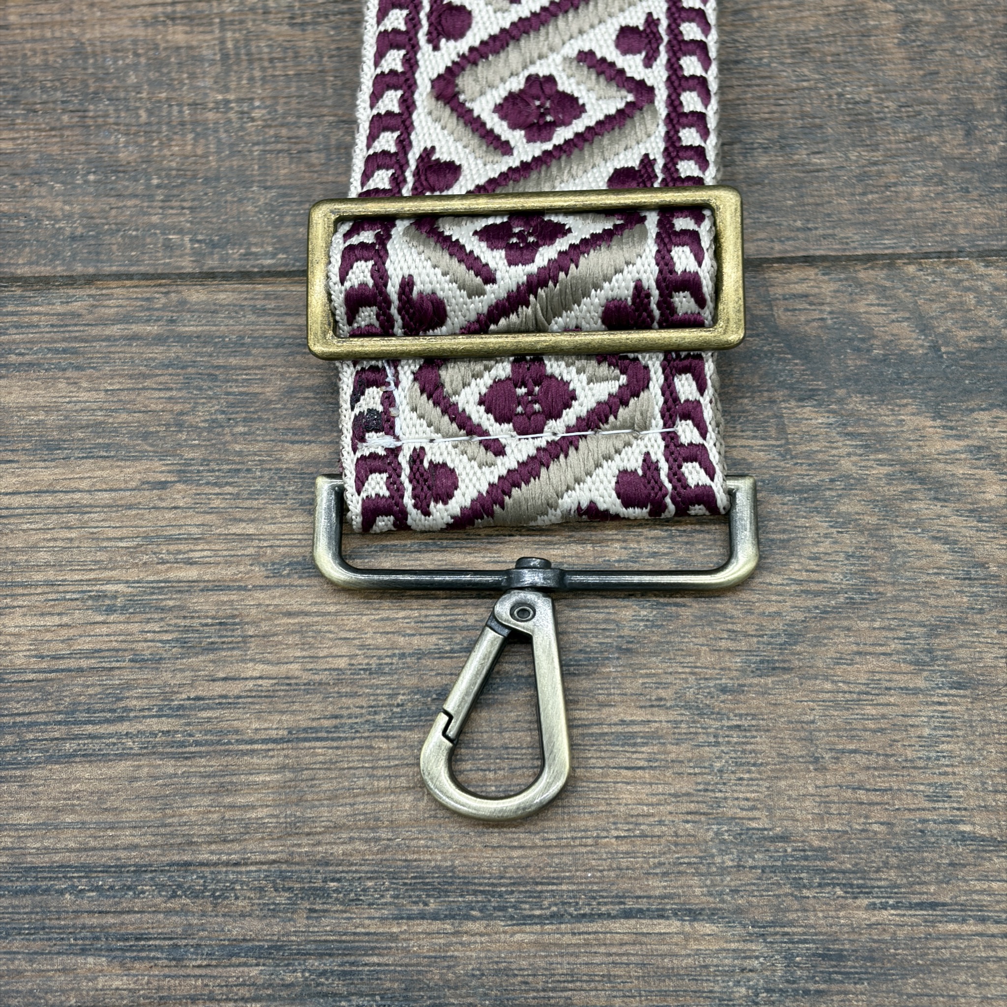 Adjustable Strap | Wine Spiral | Antique Brass