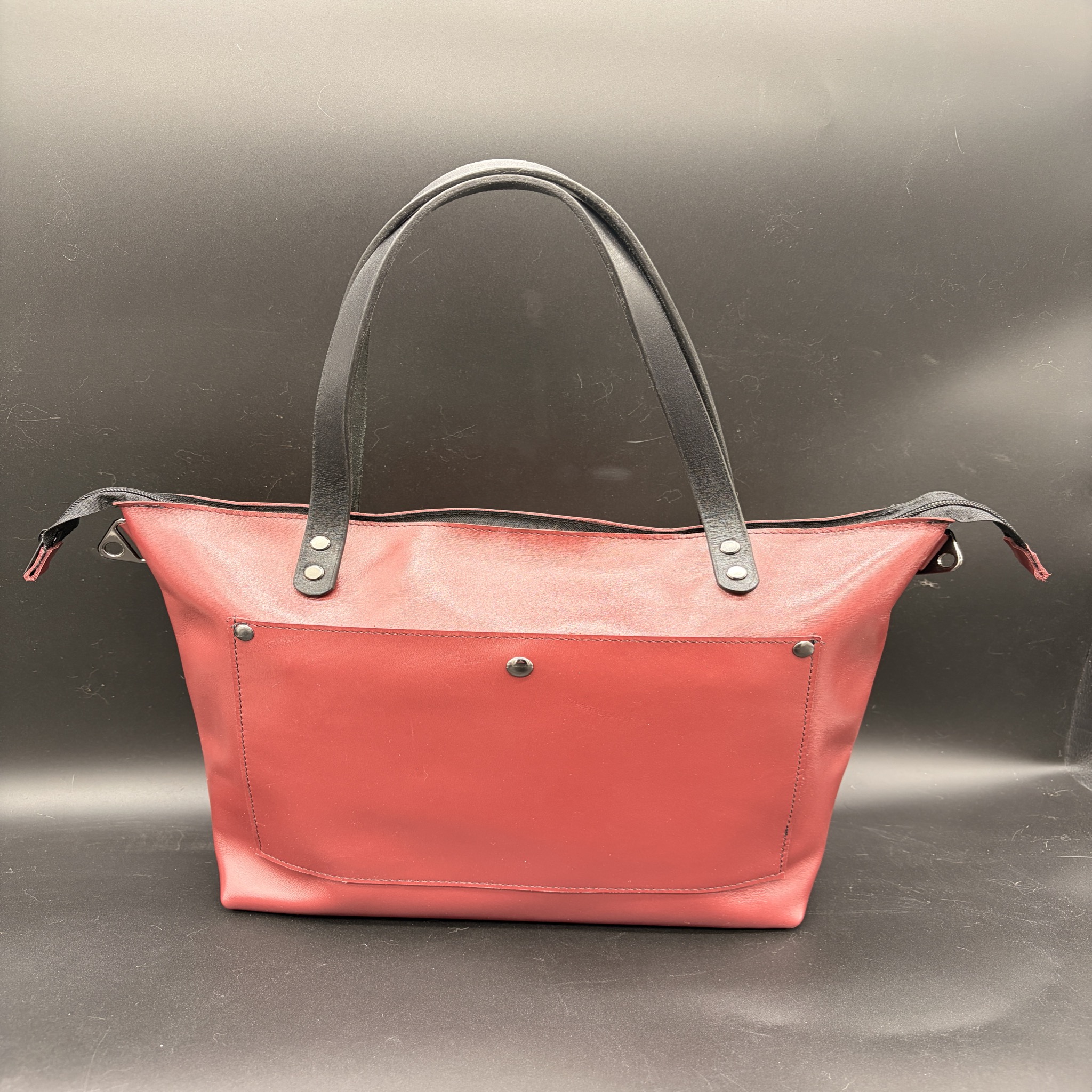 Heirloom Leather Bag | Maroon | Gunmetal