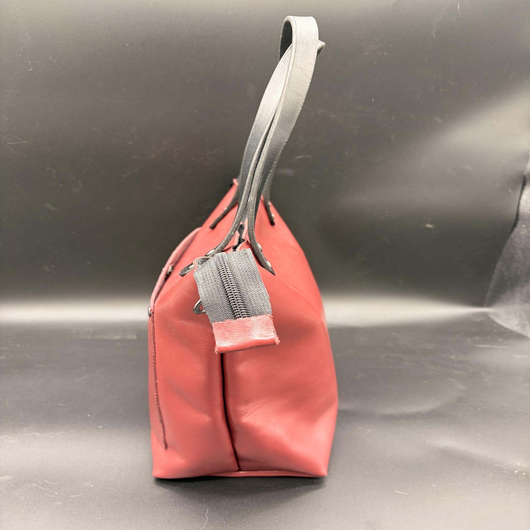 Heirloom Leather Bag | Maroon | Gunmetal - Image 6