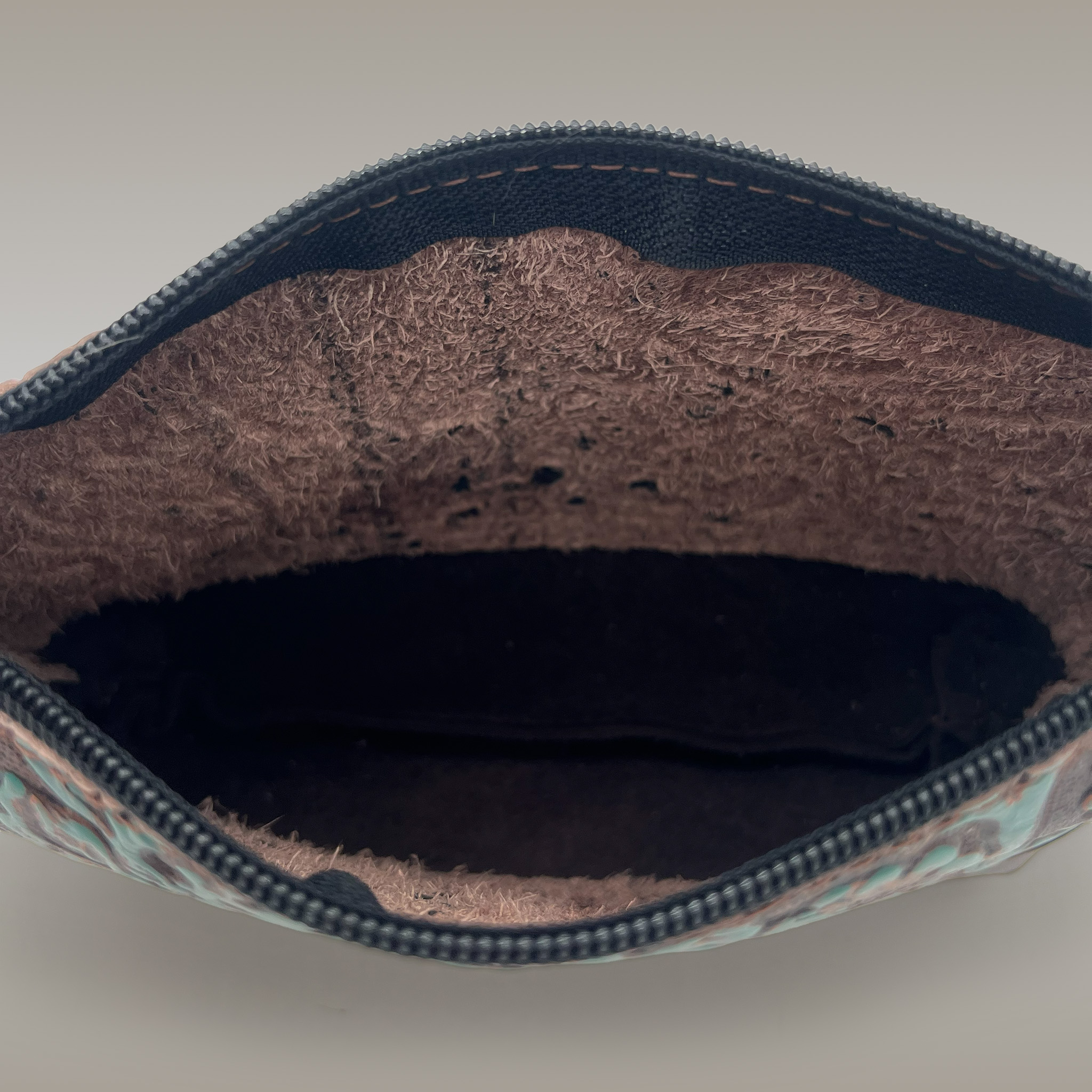 Box Leather Pouch | Brown / Sea Glass | Small - Image 6
