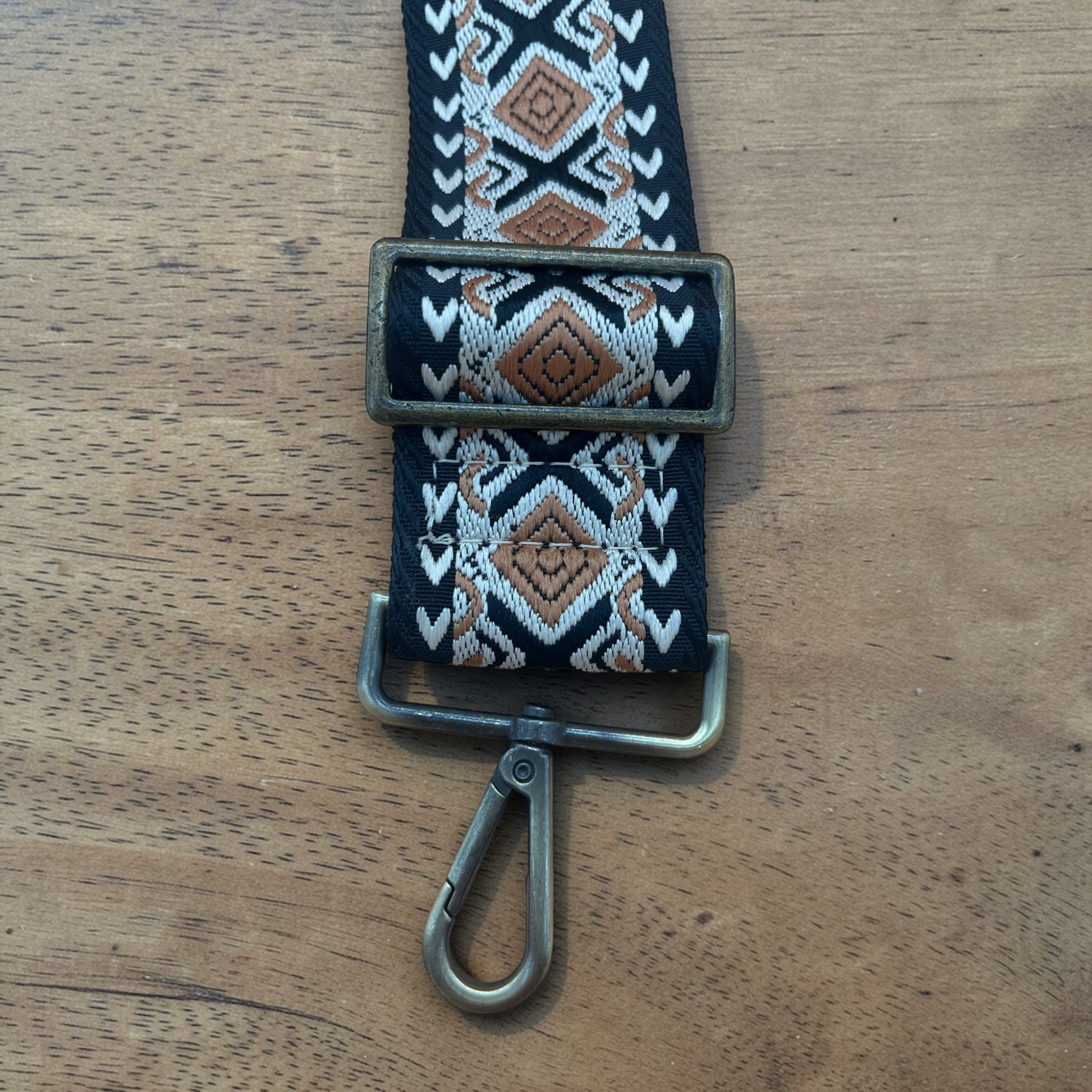 Adjustable Strap | Geometric Sand | Antique Brass